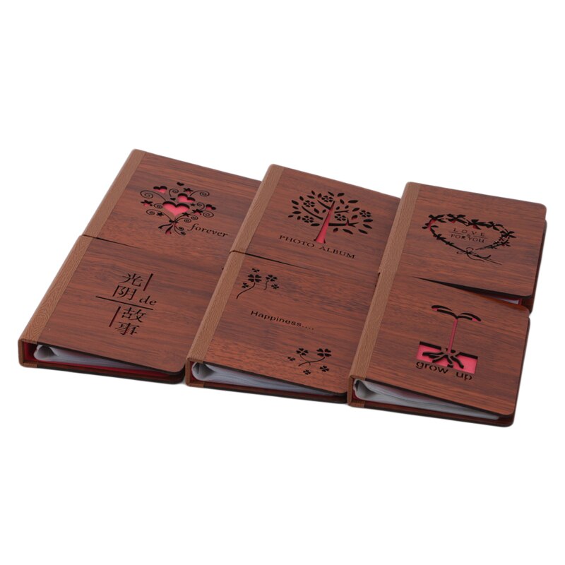 6 Inch Wood DIY Interstitial Album Black Sheet Handmade Love Theme Kids Scrapbook Cute Photo Album Wedding Anniversary