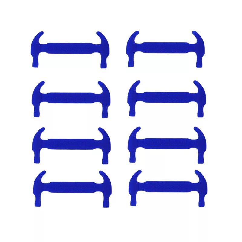 10 teile/los Kinder Silikon Schnürsenkel Keine Krawatte Elastische Schnürsenkel kinder Gummi Schnürsenkel: Blau