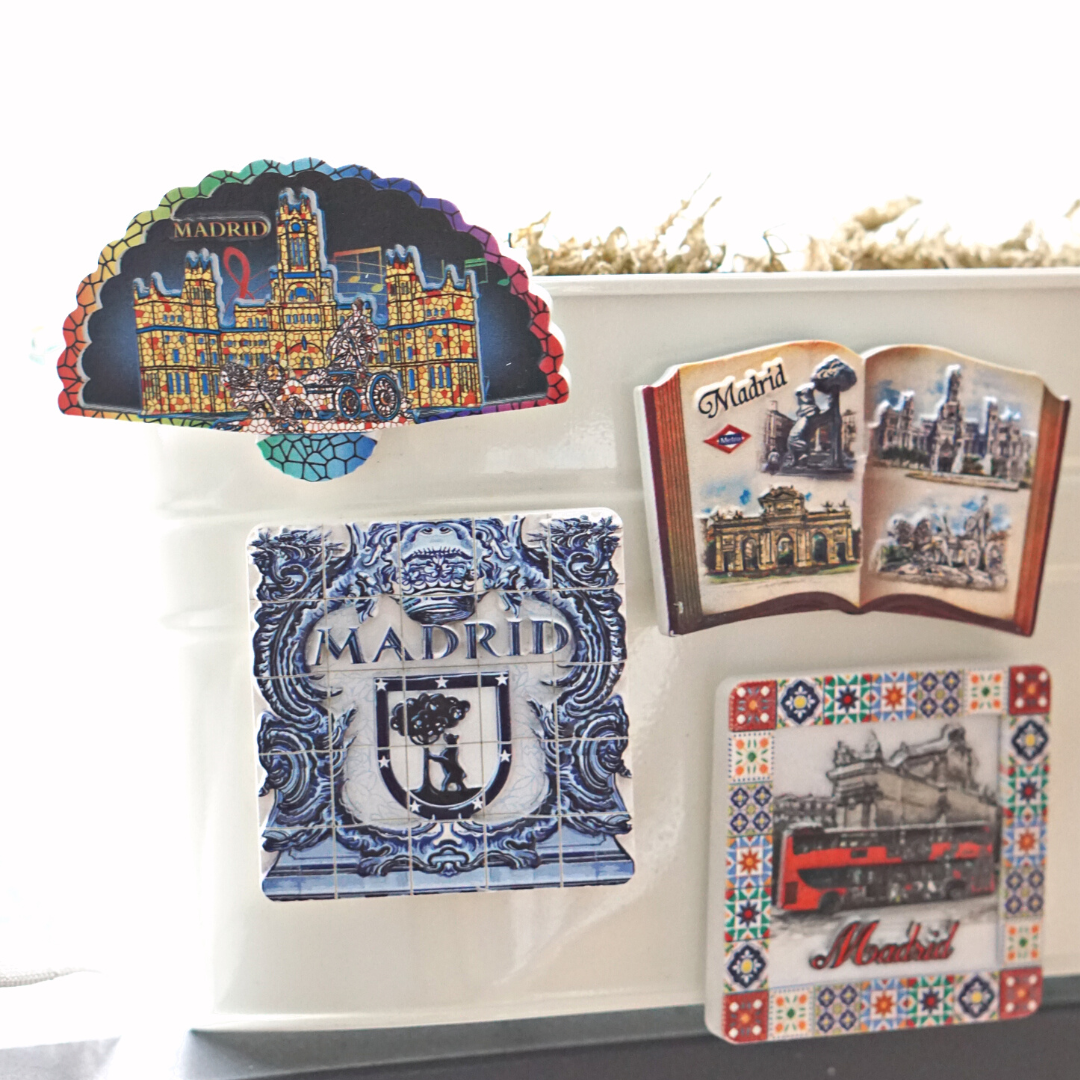 1 unidad, imanes de nevera de Madrid, pegatinas de nevera de España, recuerdos de viaje, decoraciones coloridas de cocina para el hogar, de vacaciones