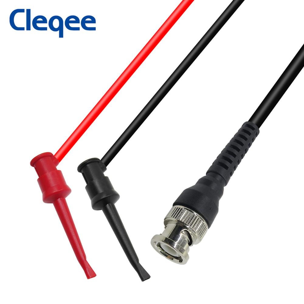 Cleqee P1007B Bnc Q9 Stekker Naar Dual Test Haken Clips Probe Test Lead Kabel Voor Oscilloscoop Signaal Generator