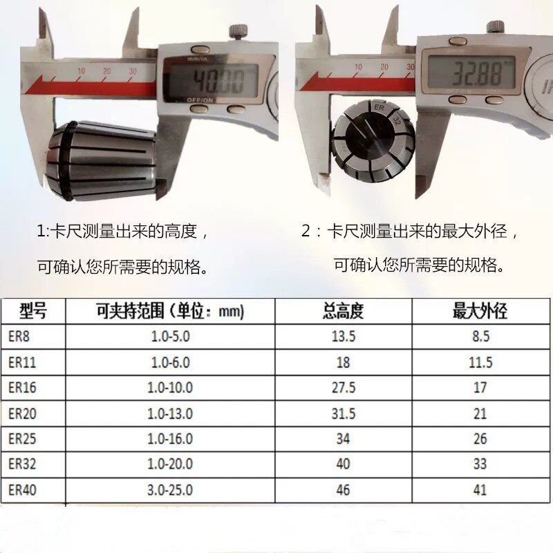 ER32 collet chuck chuck chuck for CNC machining engraving machine and milling machine turning tool 2/3/4/5/6/7/8/9/10/11/12/13/1