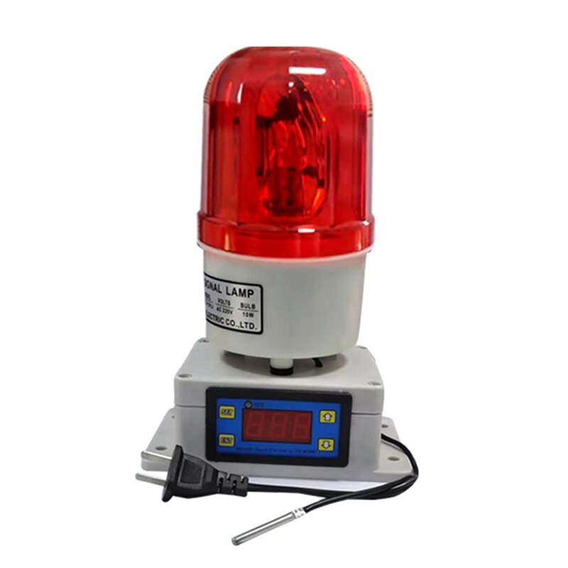 Temperature Alarm Thermostat Machine Room Farm Oven Temperature Alarm High and Low Temperature Alarm 110-220V US Plug: Default Title