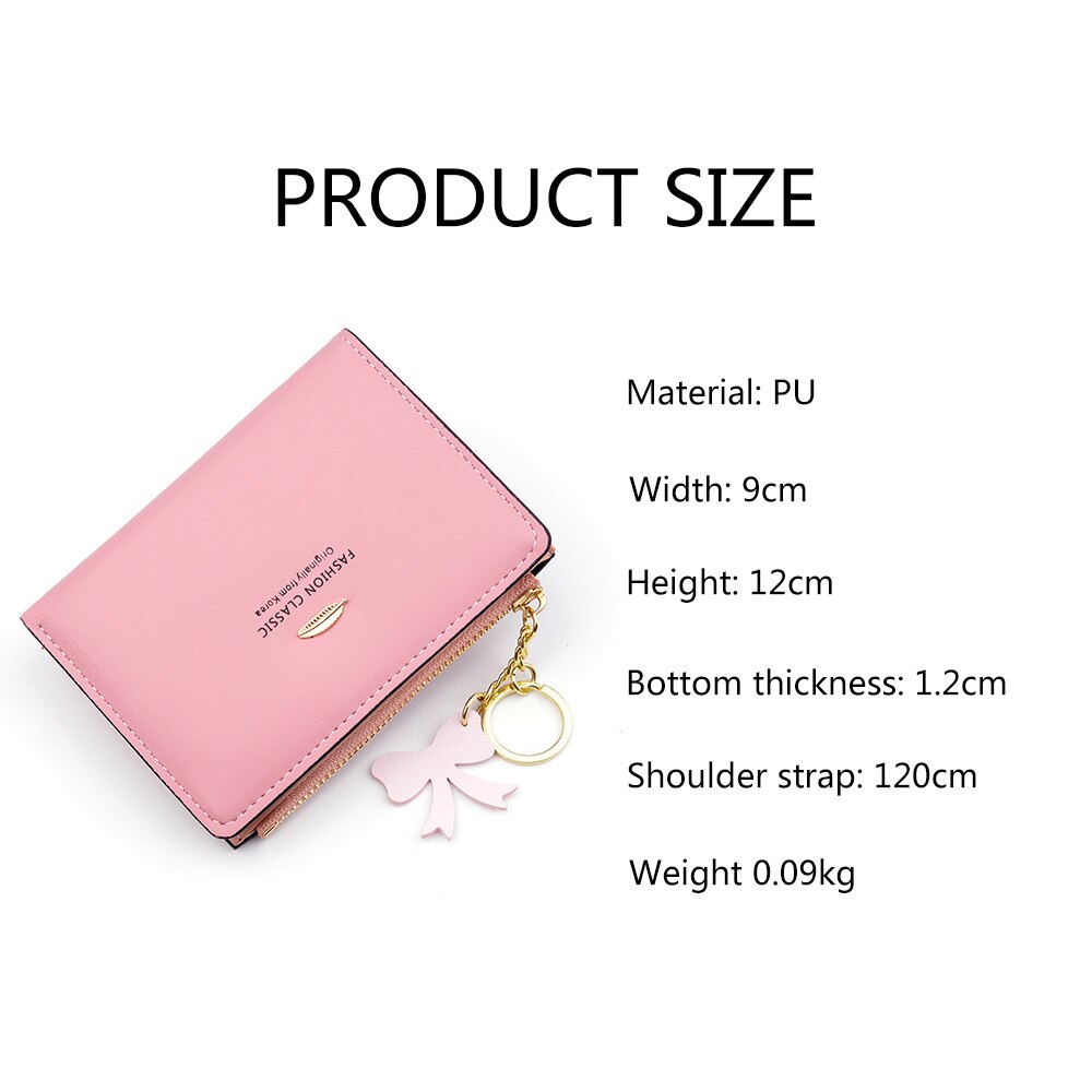 Ladies Wallets Short Zipper Student Korean Small Flower Coin Purse Soft Leather Thin Wallet Women Bag Tassel