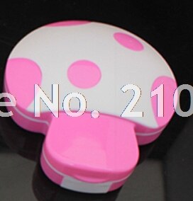 Retail CLC08 Kleurrijke Paddestoel Contact Lens Case Blauw Roze Pruim Geel: plum