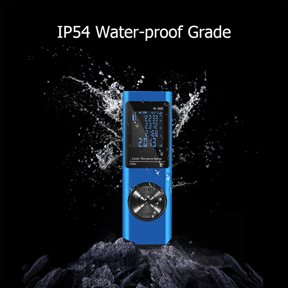 40/60/80M Rangefinder Digital Mini Distance Measuring Meter Electronic Space Measurement Device for Area Volume Distances