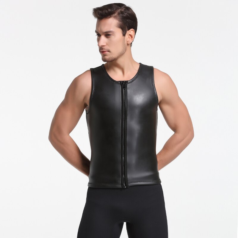 SBART 2MM Neopreen Wetsuit Vest Mouwloze Zon Bescherming Smoothskin Wetsuit Surf Shirt Voor Mannen Surfen Duiken Jasje J