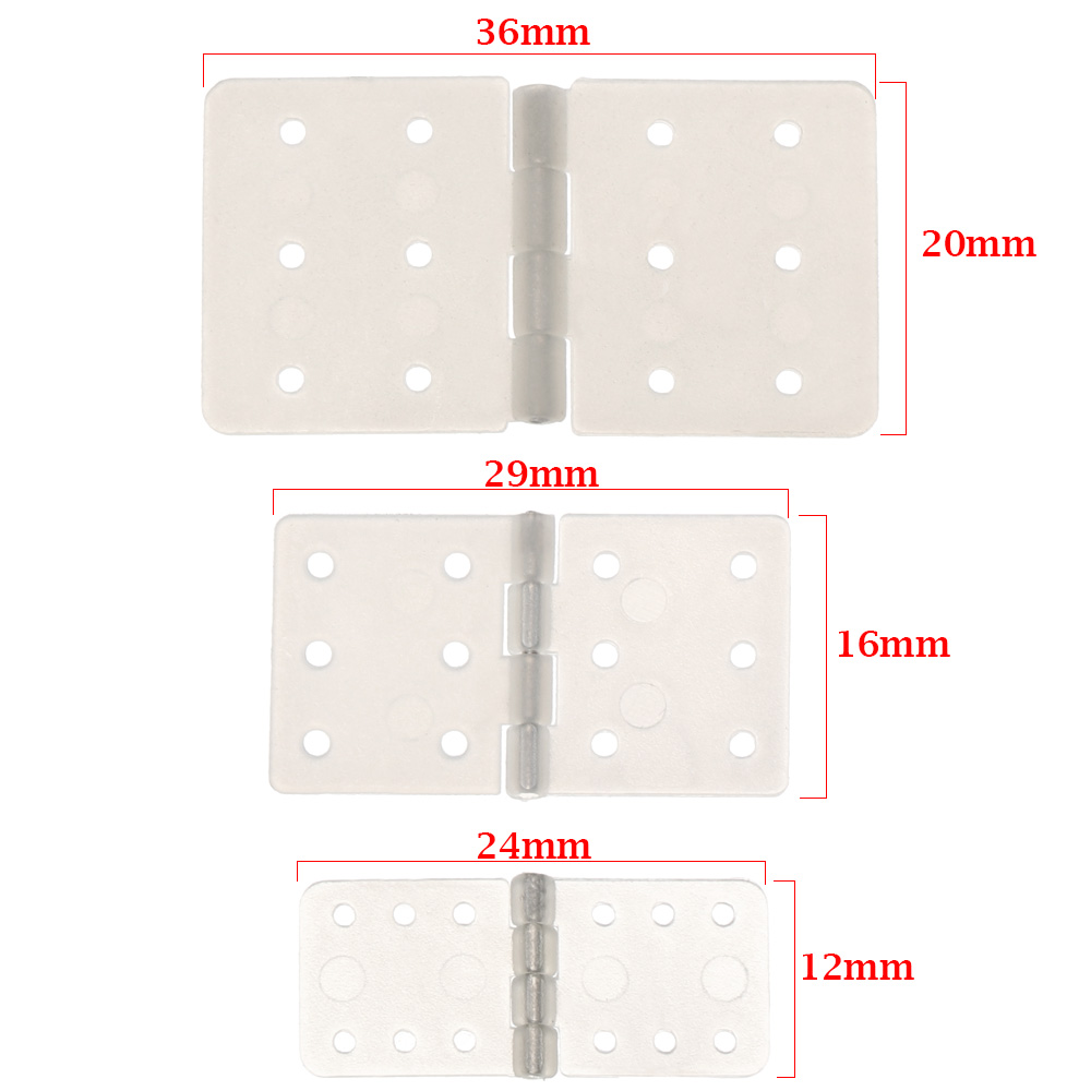 10Pcs Nylon Pinned Hinge for RC Airplane Aileron Connection RC Airplane Parts 3 Sizes Aeromodelling Model DIY toy Accessories