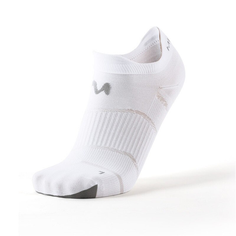 Professionelle unisex Sport Socken Leichte schnell trocken tragen Besteändig Laufschuhe Socken für Marathon- Joggen Fitness: Weiß / L(39-42)