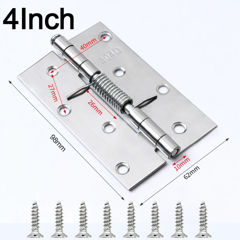 1/2Set Self Closing Spring Door Hinges Stainless Steel Hinge For Cabinets Door Closer Automatic Closing Hinge Furniture Hardware: 1.5 Inch / Bronze