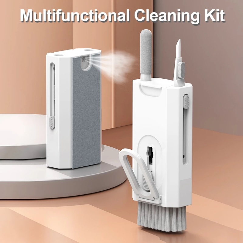 Kit de limpieza 8 en 1, limpiador de teclado de ordenador, juego de cepillos, auriculares, bolígrafo de limpieza para Airpods Pro, herramientas de limpieza, extractor de teclas