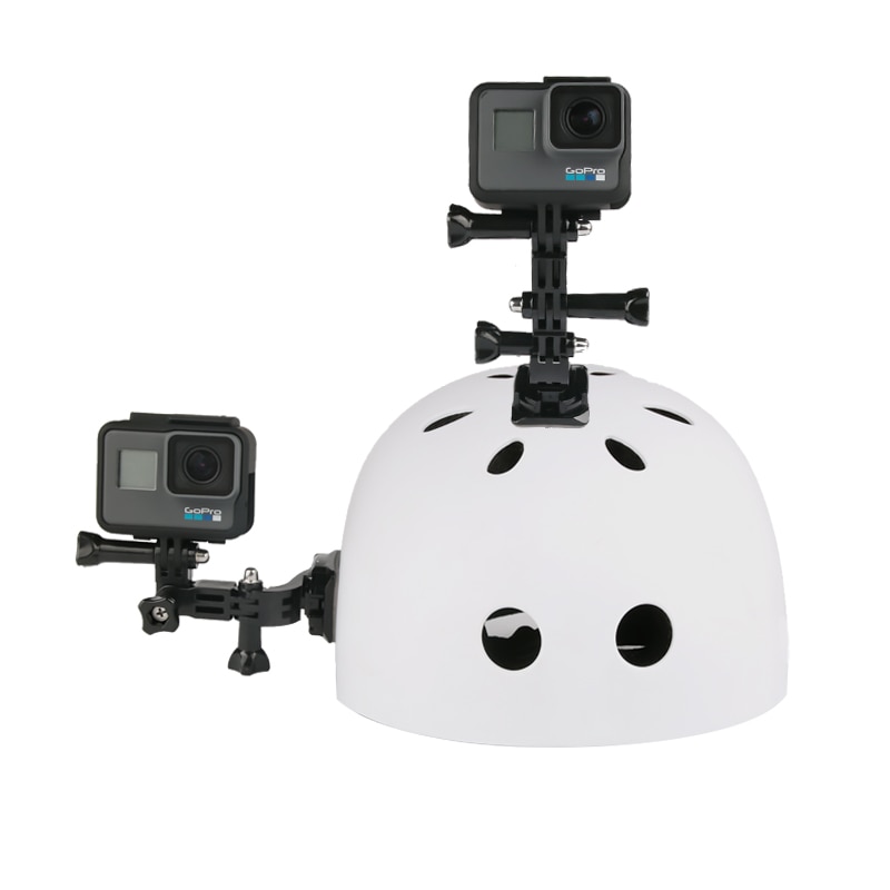 Voorzijde Helm Accessoires Set J-vormige Gesp Basis Ondersteuning Mount voor GoPro Hero 8 7 6 5 4 xiaomi Yi 4K SJCAM Go Pro Kits