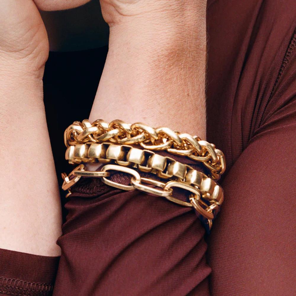 Bästa dam vintage  za20020 hjärta armband för kvinnor metall maxi guld färg pärla hänge länk armband smycken bröllopsfest