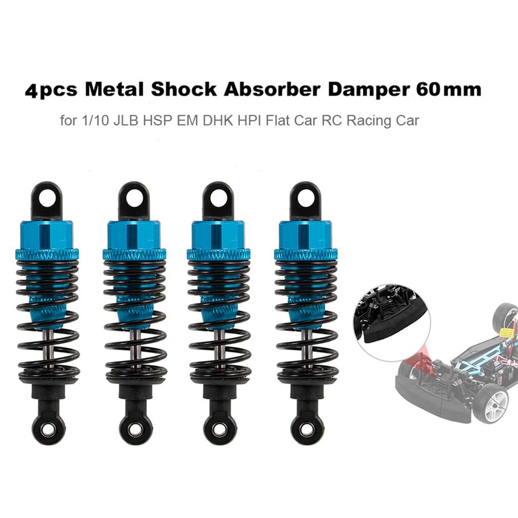 4pcs 102004 Shock Absorber Aluminium Dampers RC Car Metal Shock Absorber RC Assembly Parts For 1/10 Scale Model