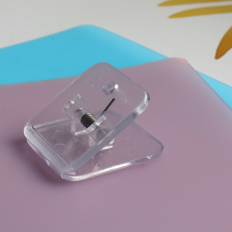 1PC Acrylic Clamp Paper Clips Ticket Holder Paper Documents Organizer Student School Office Supplies Bookmark Binder Clip: 4
