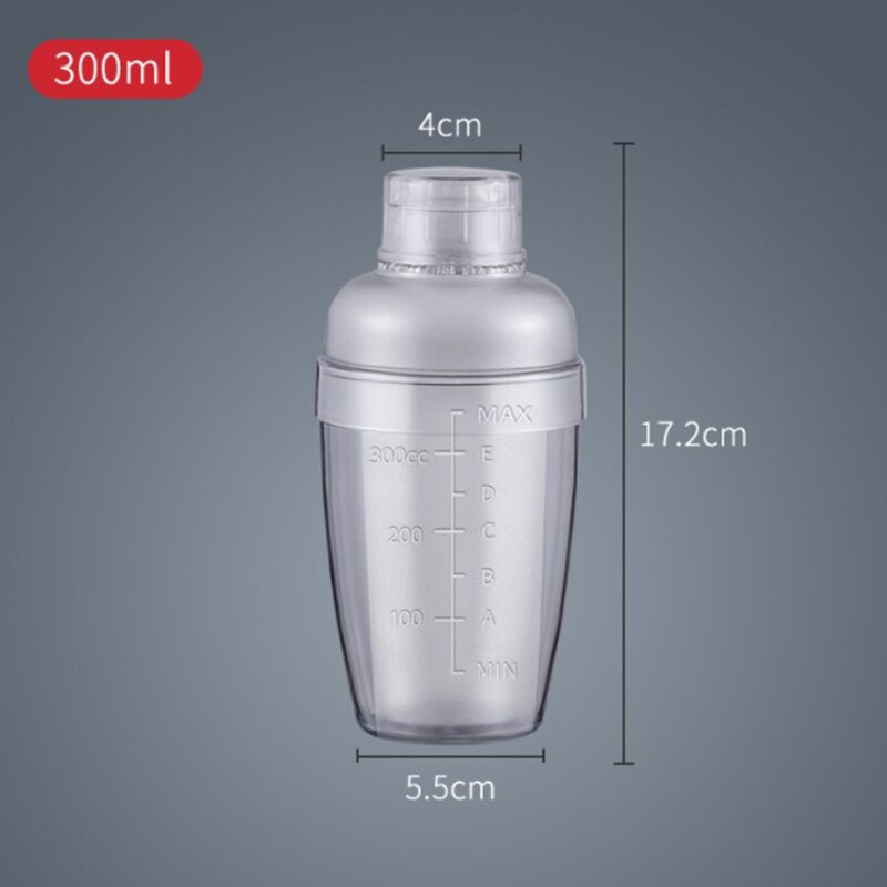 Acrylic Tea Shaker Cocktail Juice Shaker Bottle Bar Supplies: B300