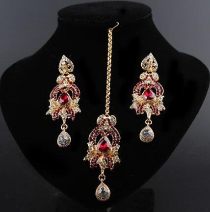 13 Kleuren Etnische Indiase Saree Dansen Oorbellen Voor Vrouwen Wenkbrauwen Indische Kleding Accessoire Party: K