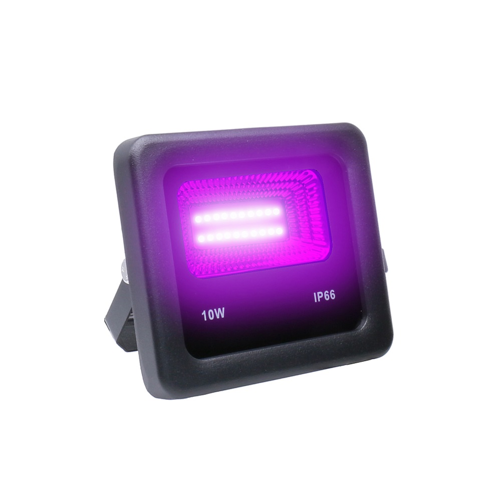 Anjoet uv led projector 10w 20w 30w 50w luz ultravioleta 395nm lâmpadas 85-265v lâmpada fluorescente preto luz festa de halloween baile: 10W / EU plug
