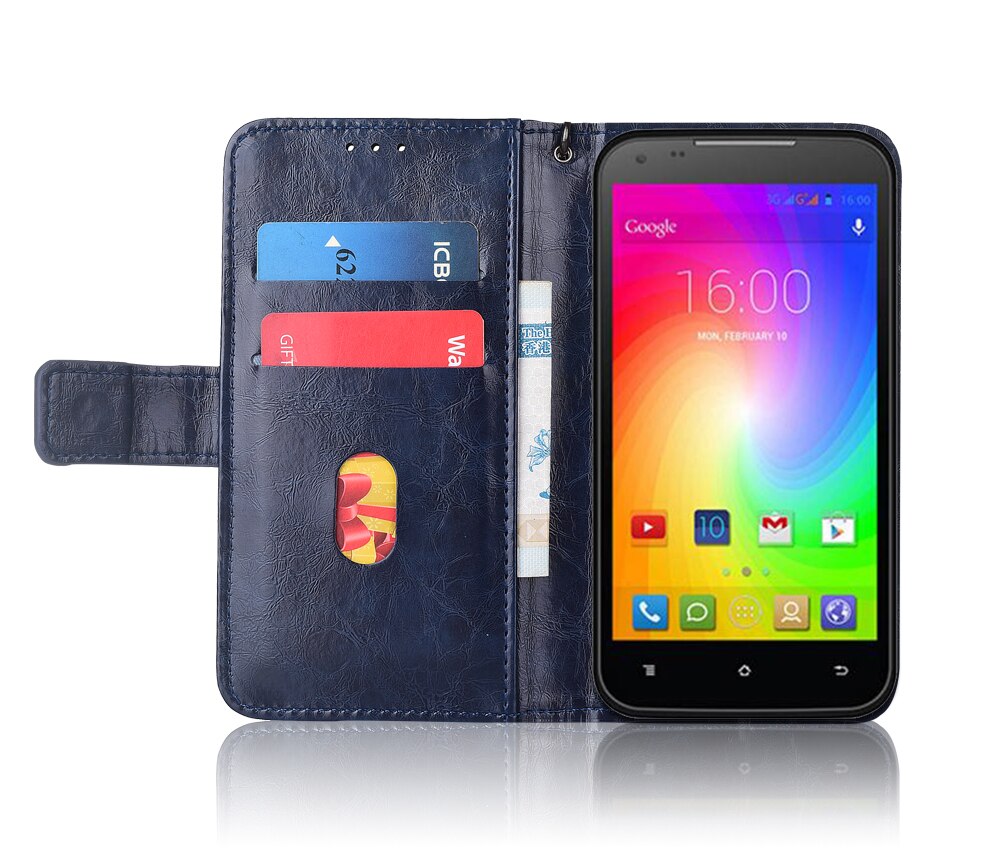 Vintage portemonnee flip case voor dns  s4505 s4505m case met riemstandaard luxe pu leren hoes fundas