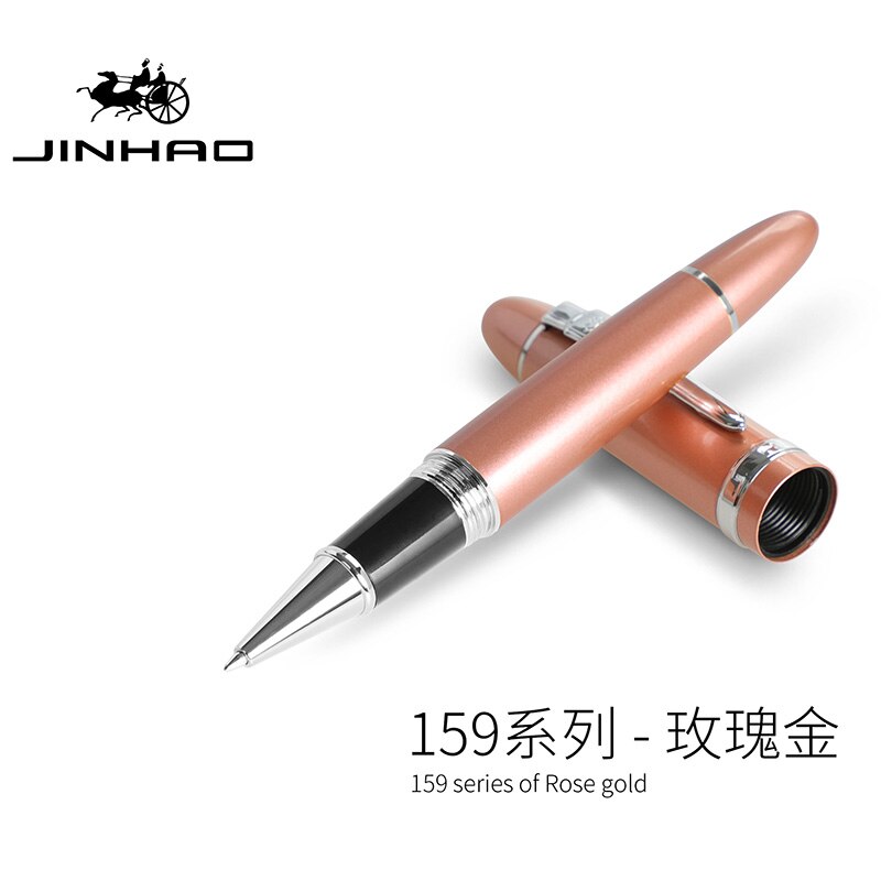 jinhao 159 Rollerball pen 0.5 MM screw cap metallic silver clip luxury pen students stationery office supplies