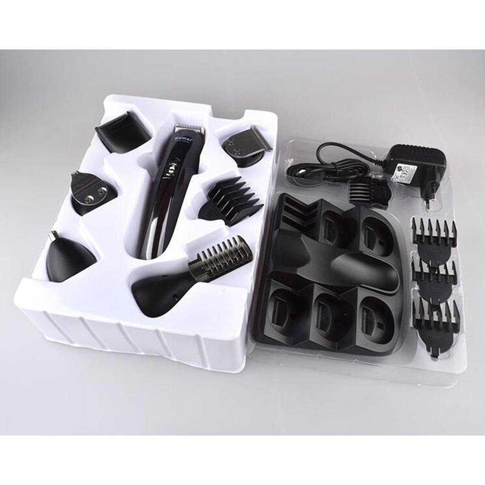 Kemei herren Elektrische Haar Haarschneidemaschine Professionelle 11 in 1 Wiederaufladbare Nase Trimmer Schneiden Pflege Maschine Rasiermesser für Männer KM 600