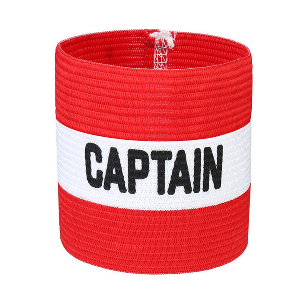 Outdoor Captain Armband Sports Sleeve Badge Conspicuous Leader Symbol Competition Strong Stickiness Football Rugby Hockey: Red