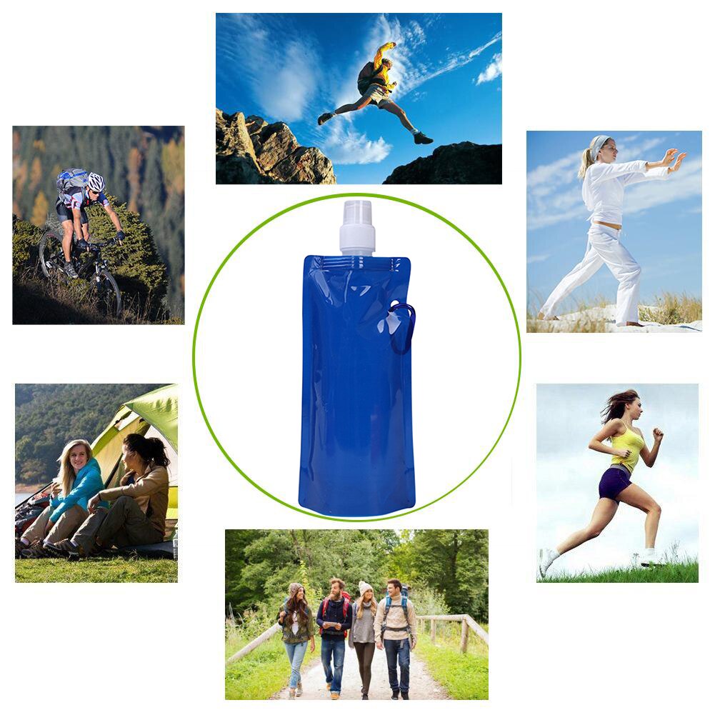 Draagbare Ultralight Opvouwbare Waterzak Zachte Fles Fles Outdoor Sport Wandelen Camping Water Bag Folding Water Emmer Voor Camping