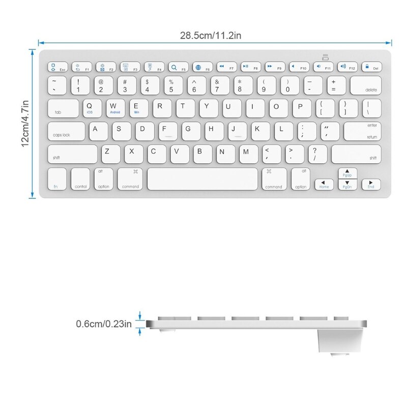 78 Schlüssel Drahtlose Tastatur Bluetooth Ultra schlank Russische/Deutsch/Koreanisch/Spanisch/Französisch/Arabisch für-iPad/-Fenster OS/Mac