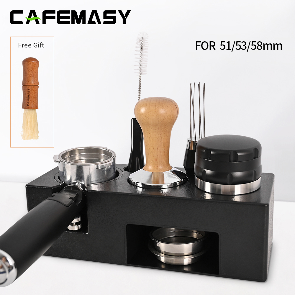 Coffee Tamper Mat Stand Portafilter Holder Rack Espresso 51/53/58mm Tamper Support Base Rack Coffee Tool Barista Accessories