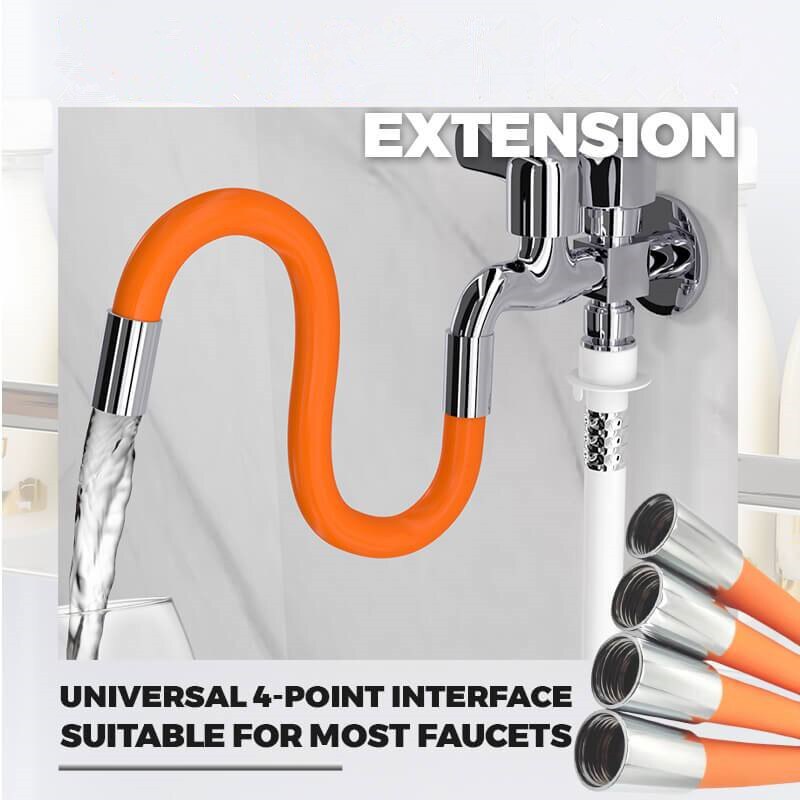 Universal Foaming Extension Tube With Connector 360 Degrees Faucet Sprayer Extension Hose Flexible Spillproof Pipe Head