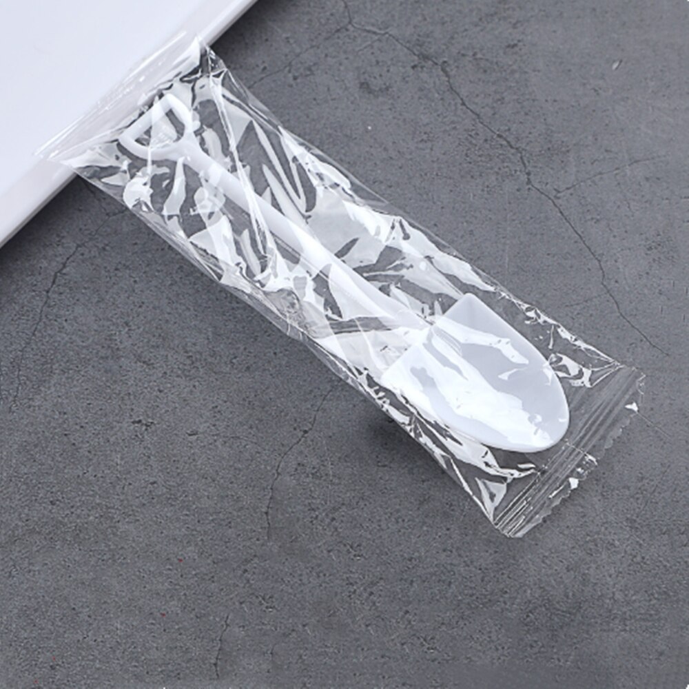 100x Dessert Lepel - Pudding Lepel - Shovel Vorm - Wegwerp Plastic - 12x3cm: 7