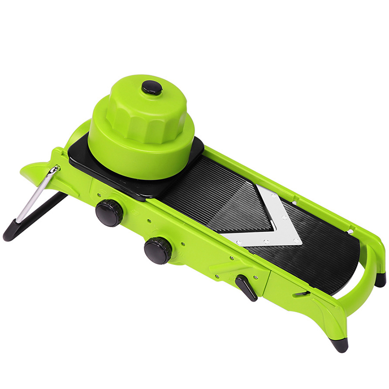 Mandoline Handleiding Groente Fruit Slicer Aardappel Wortel Rasp Ui Fruit Slicer Cutter Chopper Julienne Keuken Groente Tool: Yellow Green