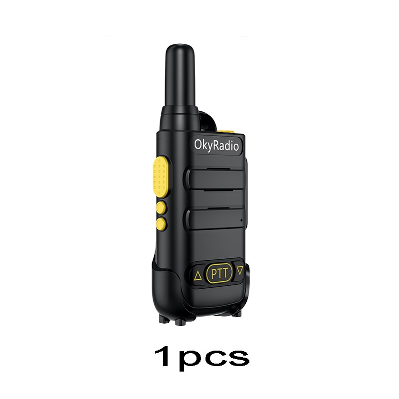 4800mah okyRadio 5w Portable Waterproof Walkie Talkie 6km Talking Distance Suitable for Construction Site Outdoor: yellow