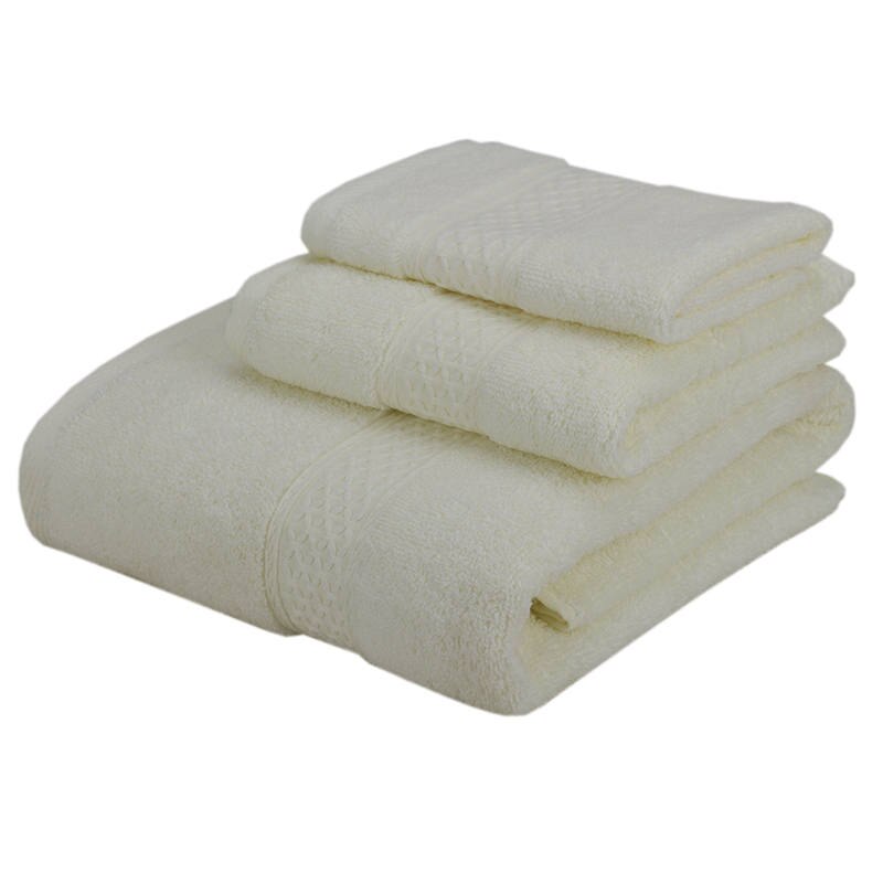 Conjunto de 3 uds. De toallas de baño de algodón suave para adultos, toalla absorbente de felpa de lujo, Sábana de baño playa rostro, toallas básicas para mujer JWYYJ43: beige