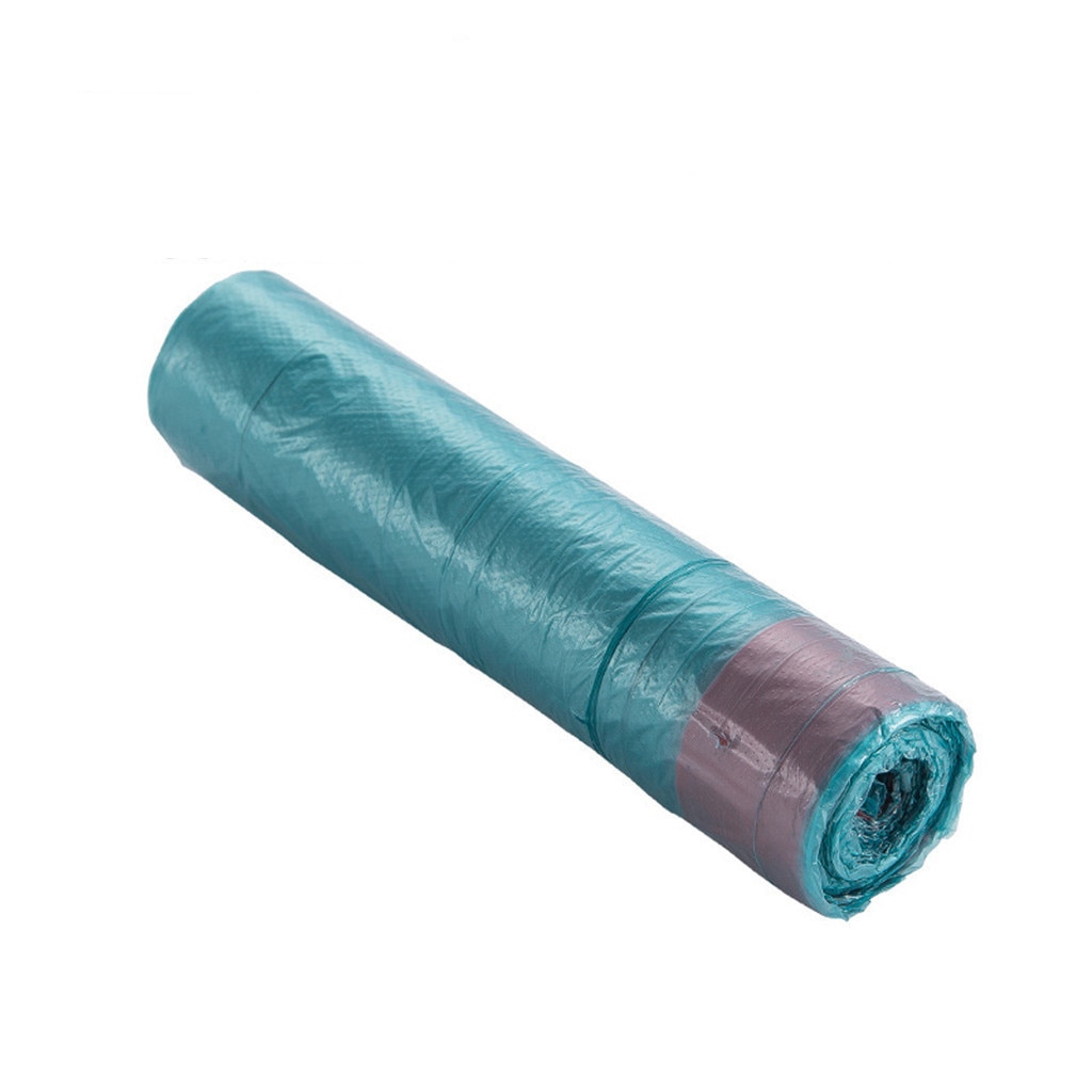 Household Disposable Large Thickened Portable Garbage Drawstring Garbage Plastic Disposable Trash Bags Storage bag #50: Blue 