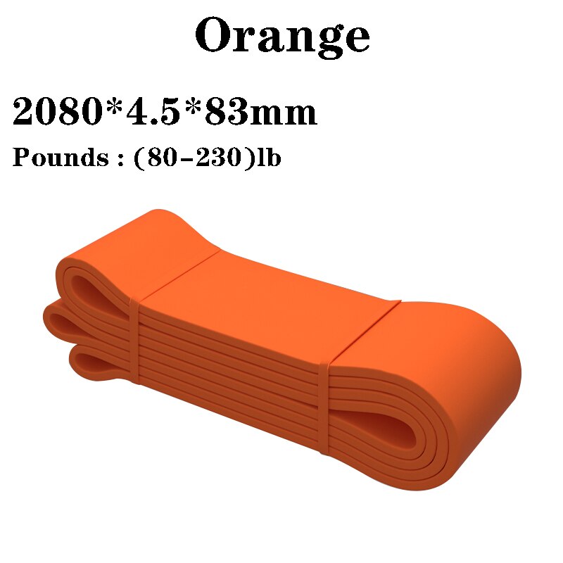 Latex fitness tyggegummi sløjfe modstandsbånd elastiske bånd til fitnessudstyr træning ekspander træning crossfit yoga bånd: Orange