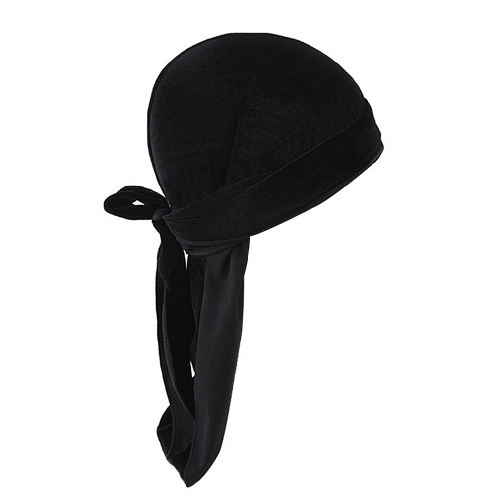 DIHOPE longue queue soyeuse écharpe musulmane Doo chiffon Pirate chapeau Durag chimio casquette crâne chapeau Turban bandeau cheveux Bandanas 12 couleurs pour choisir: 2