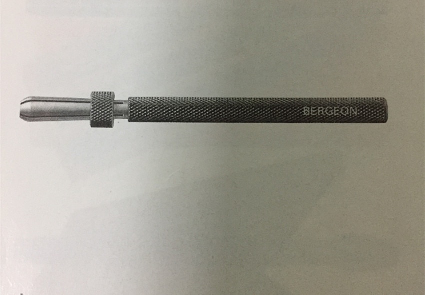 Bg 30432 holder med glidelåsende stel kæber dorn con cierre a correda fix urværktøjerne 0-1.5mm