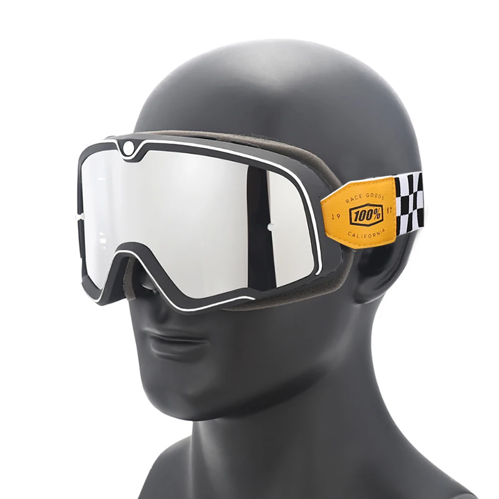 Retro Motorcycle Goggles Glasses Windproof Motocross Sunglasses Vintage Helmet Glasses Cycling Racing Cafe Racer