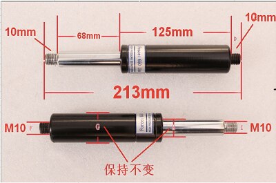 750LBS Force Auto Gasdrukveer Demper Gas Strut Shock Spring Til Rod 1.97 "Prop Automotive Gasveren: M10