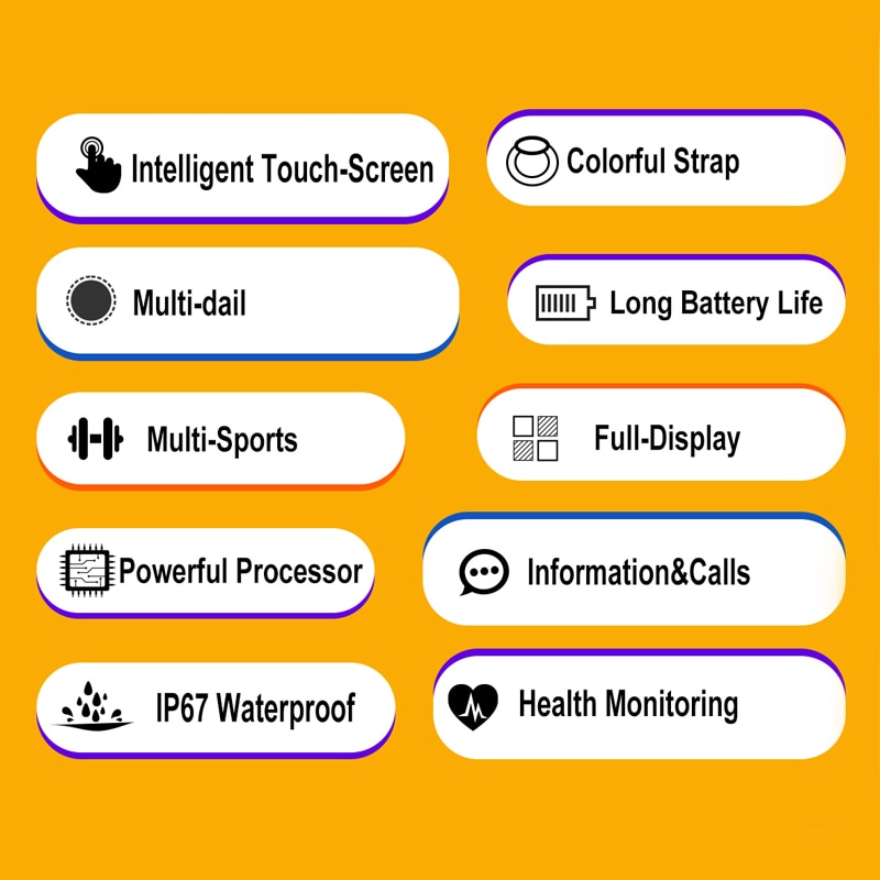 Smart klocka män kvinnor pekskärm intelligent fitnessklocka pulsmätare bluetooth steps tracker sportklocka