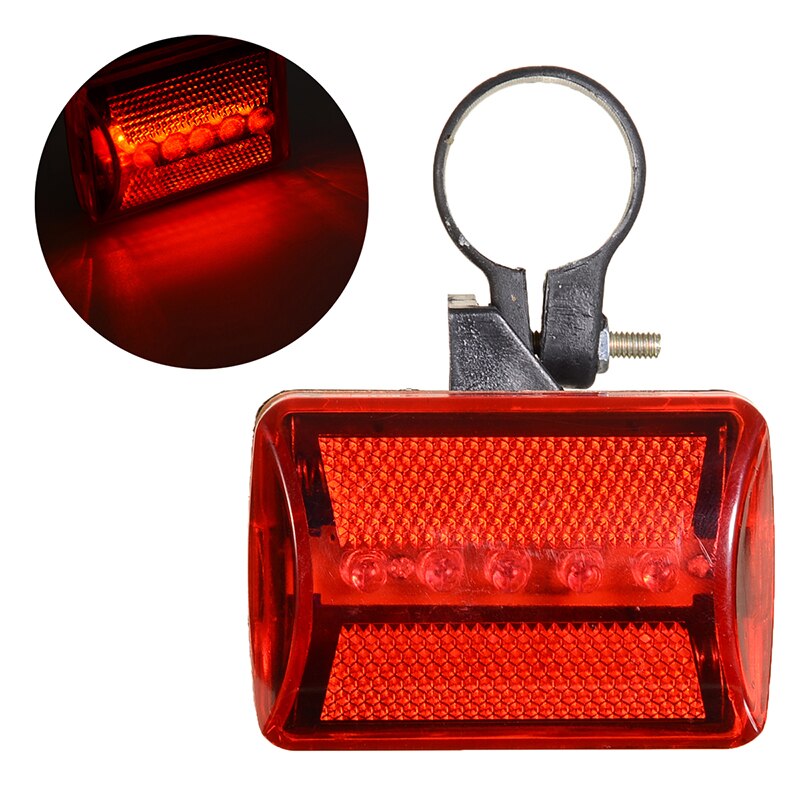 5-LED Flash Fiets Accessoires Waarschuwing Lamp AA Batterij Aangedreven Fiets Licht Fiets Achter Lamp Rode Fiets Achterlicht