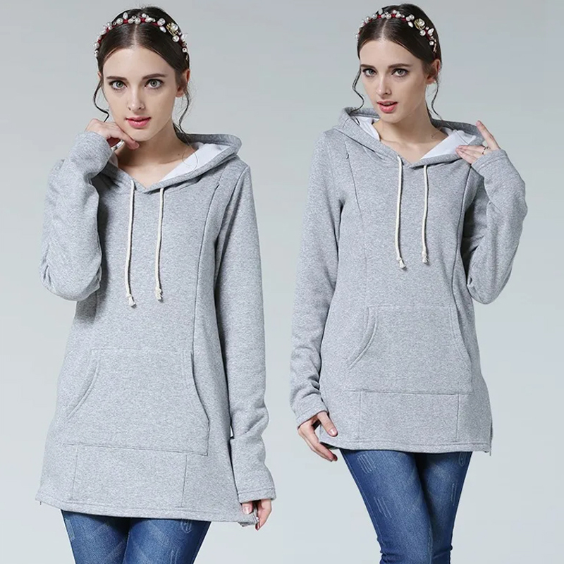 Sweat à capuche de grossesse pour femme enceinte, pull d'allaitement, vêtements d'hiver, , 2025