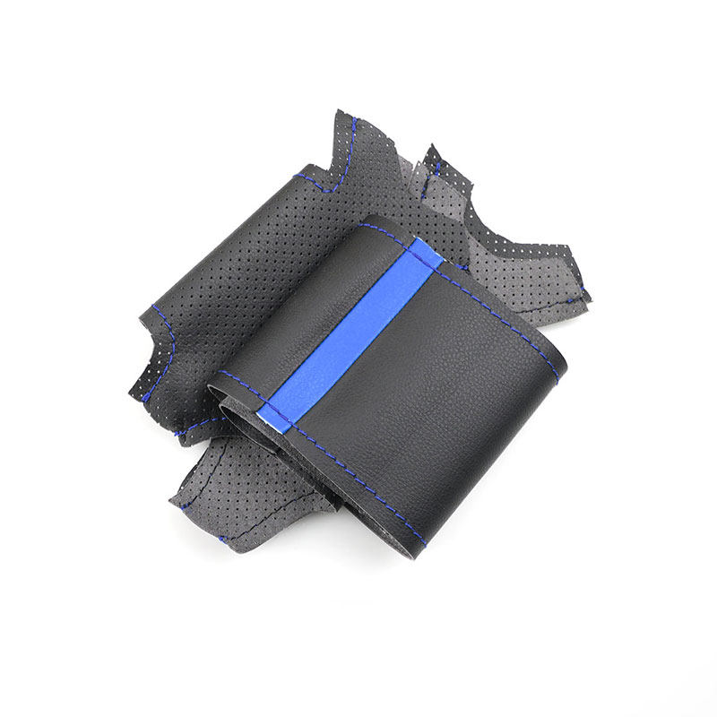 Auto Interieur Stuurwiel Microfiber Geperforeerd Lederen Bekleding Accessoires Voor Bmw X3 E83 2005 2006 2007: Sky Blue