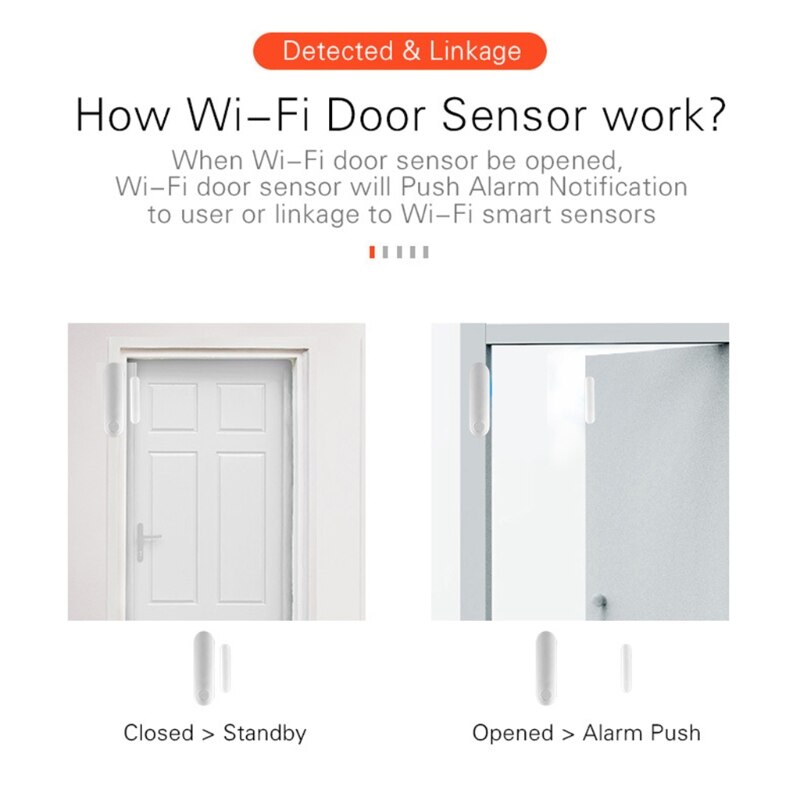 Smart Home Door Window Contact Sensor Wireless Notification Alerts Security