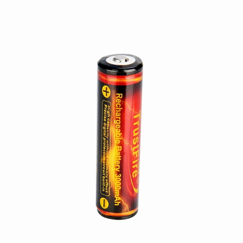2Pcs 18650 3000mAh Li-ion 3.7V Rechargeable Lithium Battery for LED Flashlights