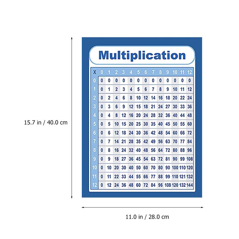 2pcs Math Toys Multiplication Table Poster For Children 1-12 Times Tables Children Mathematics Wall Chart Learning Education Toy