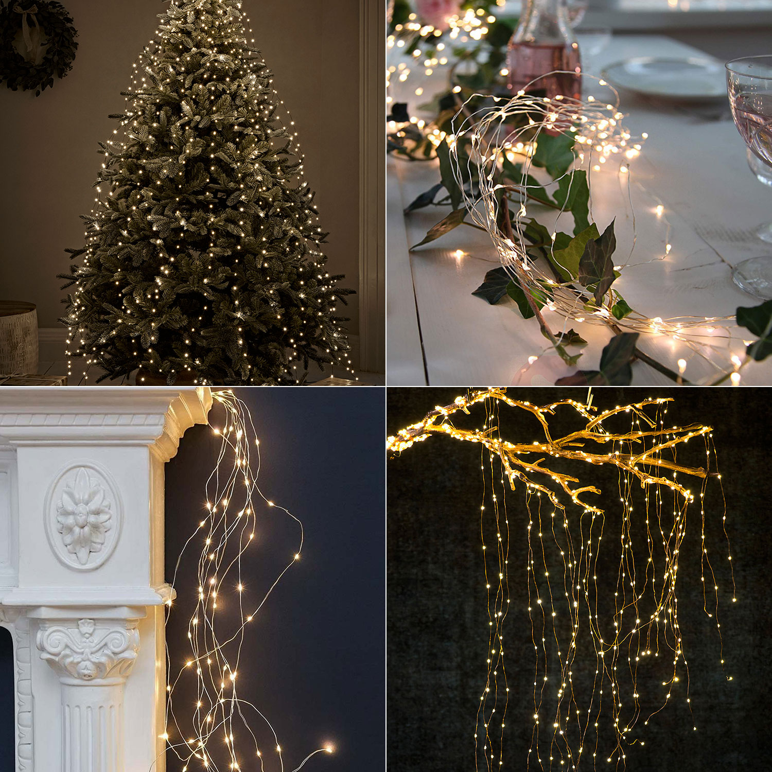 RGB Christmas Tree Branch Lights Battery Timer Outdoor Led Waterfall Lights Decoration Outdoor Home Christmas Wedding Ornaments