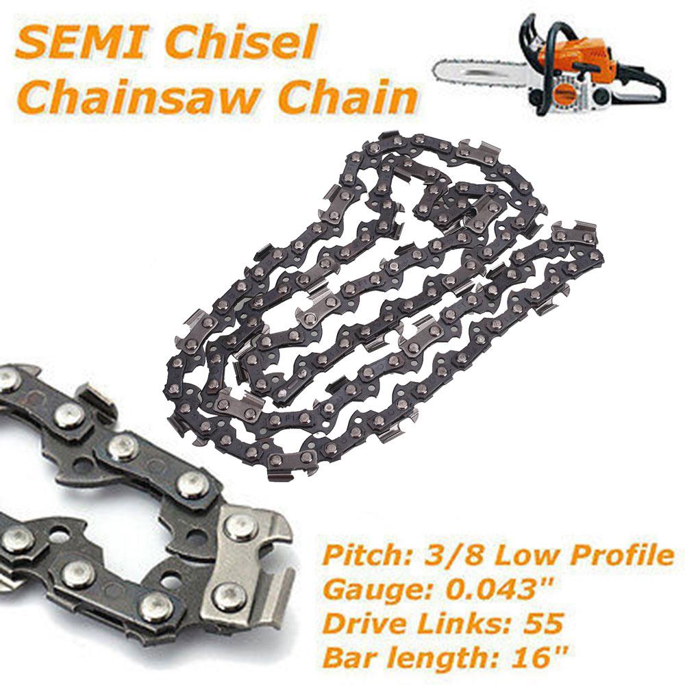16 Inch Durable Universal Semi Chisel Tooth Chain Chainsaw Chain Garden Agriculture Home Accessories Wood Cutting