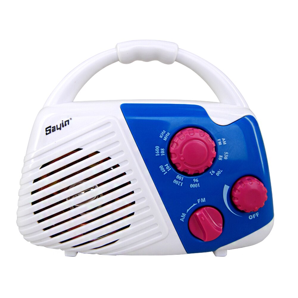 Opknoping Waterdichte Muziek Knop Insteekkaart Douche Radio Speaker Am Fm Mini Top Handvat Verstelbare Volume Batterij Aangedreven Badkamer