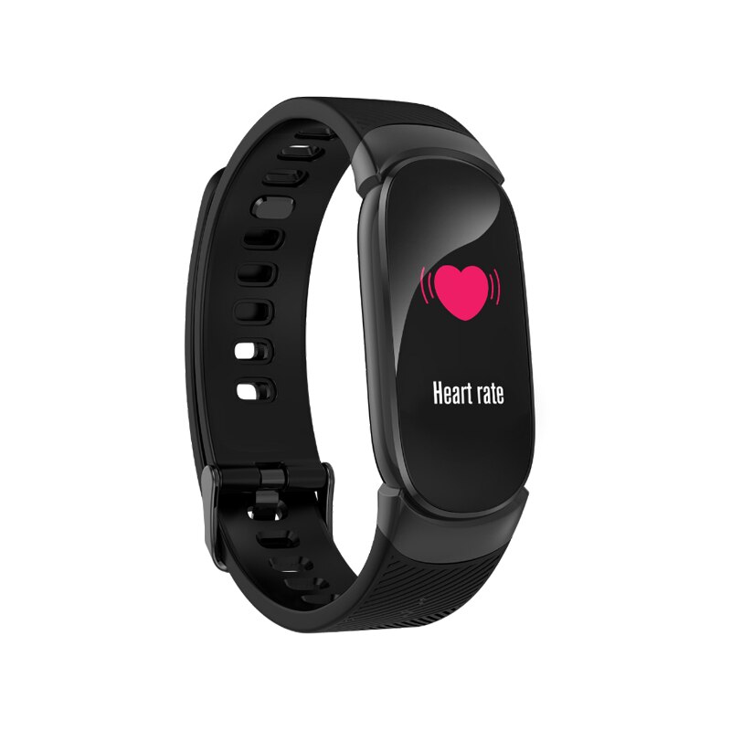 Smart Wristband Blood Pressure Heart Rate Multi-Sport Modes Sleep Monitor Smart Bracelet: Black